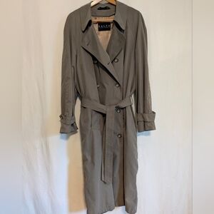 Ralph Lauren Men's Trench Coat 46L Wool Blend Zip Out Liner